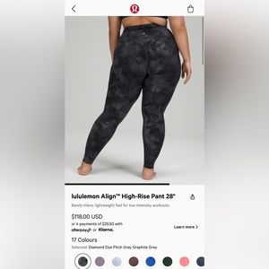 Lululemon Align Leggings 28”